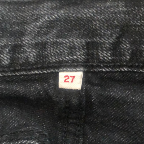 Levi’s black denim ripped hem skirt - Picture 3 of 3